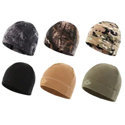 56-60cm Outdoor Training Camouflage Thermal Windproof Fleece Hat Men Winter Cycling Camping Hunting Thick Warm  Tactical Cap