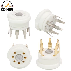 10pcs 7pin B7G Ceramic Tube Socket Valve Base Electronic  6Z4 EAA91 EC92 6X4 6J1 6J2 6J4 Vintage Audio Amplifier DIY HiFi
