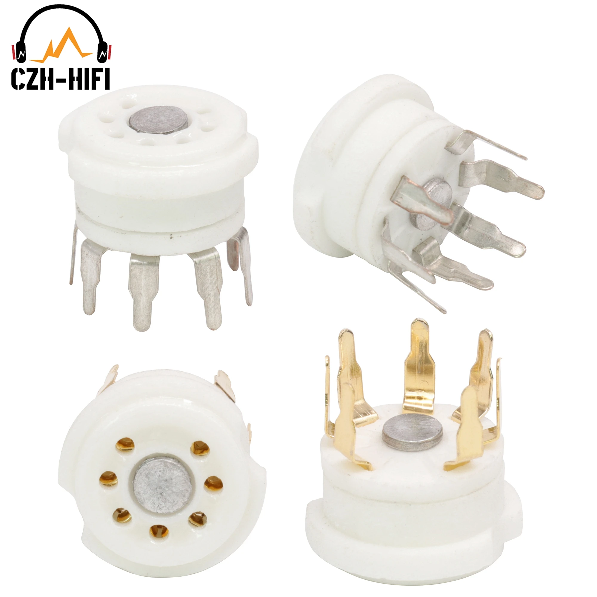 10szt 7pin B7G Ceramic Tube Socket Valve Base Electronic 6Z4 EAA91 EC92 6X4 6J1 6J2 6J4 Vintage Audio Amplifier DIY HiFi