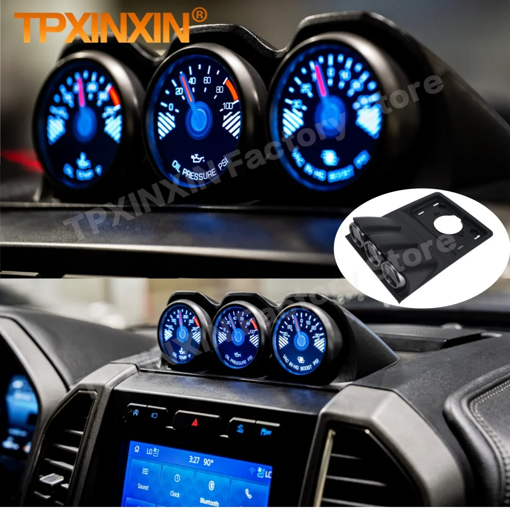 For Ford Raptor F150 Performance Speed Mete Power Meter Air Outlet Part Virtual Cockpit Dashboard LCD Digital Gauges Speedometer