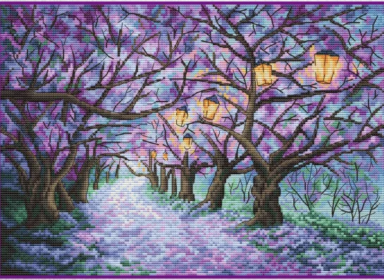 

Brilliant purple Cross stich Kits Homfun Craft Cross Stich Painting Decorations 41-32