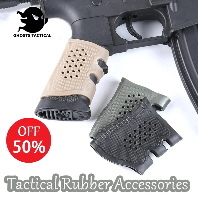 Tactical Rubber Airsoft Accessories Anti-slip Breathable Glove protective For AR15 HK416 M4 M16 G17 G19 G22 Hunting Weapon Parts