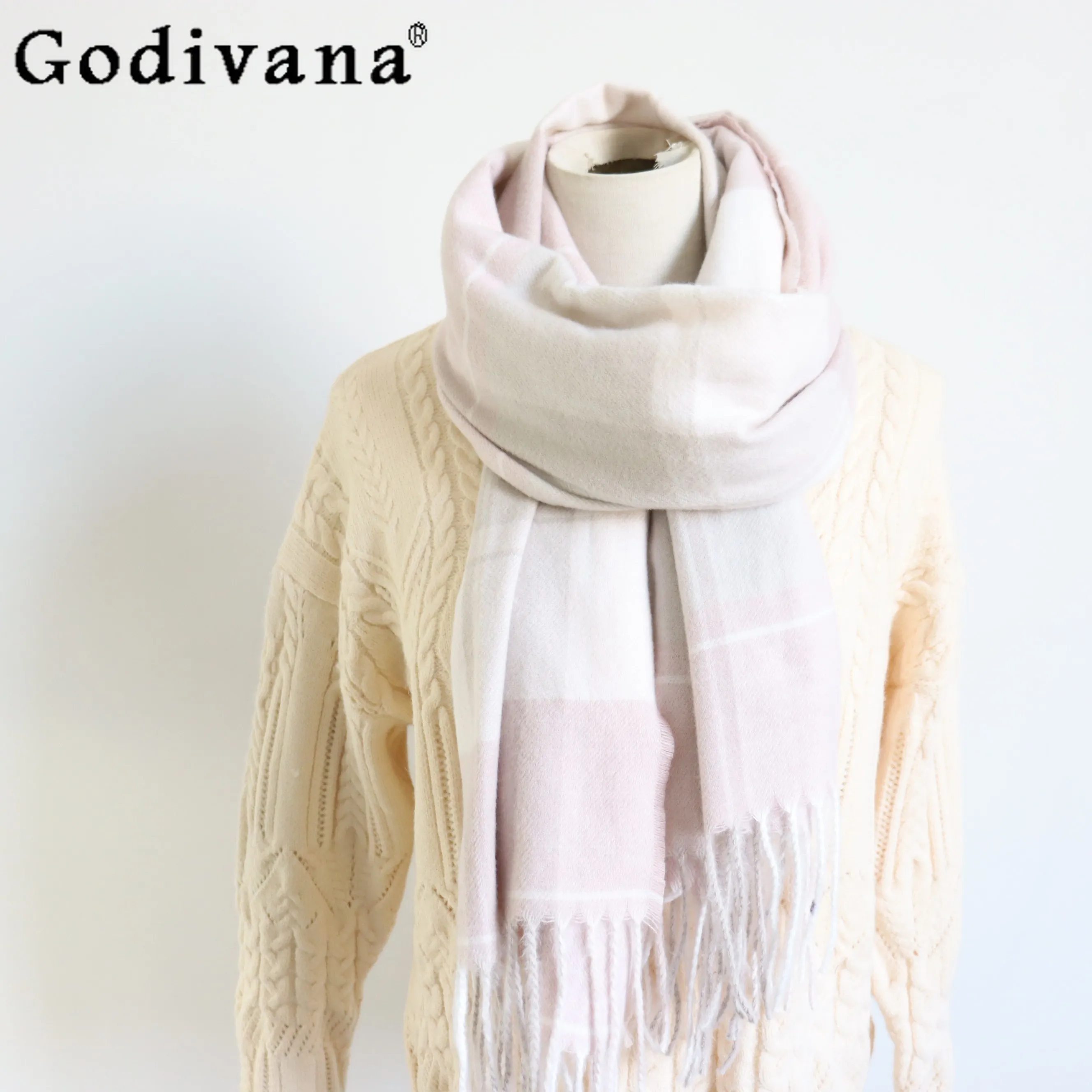 

Japanese Sweet Lolita Scarf for Women Autumn Winter New Girls Kawaii Big Bow Scarf Shawl Women Fashion Versatile Casual Scarf