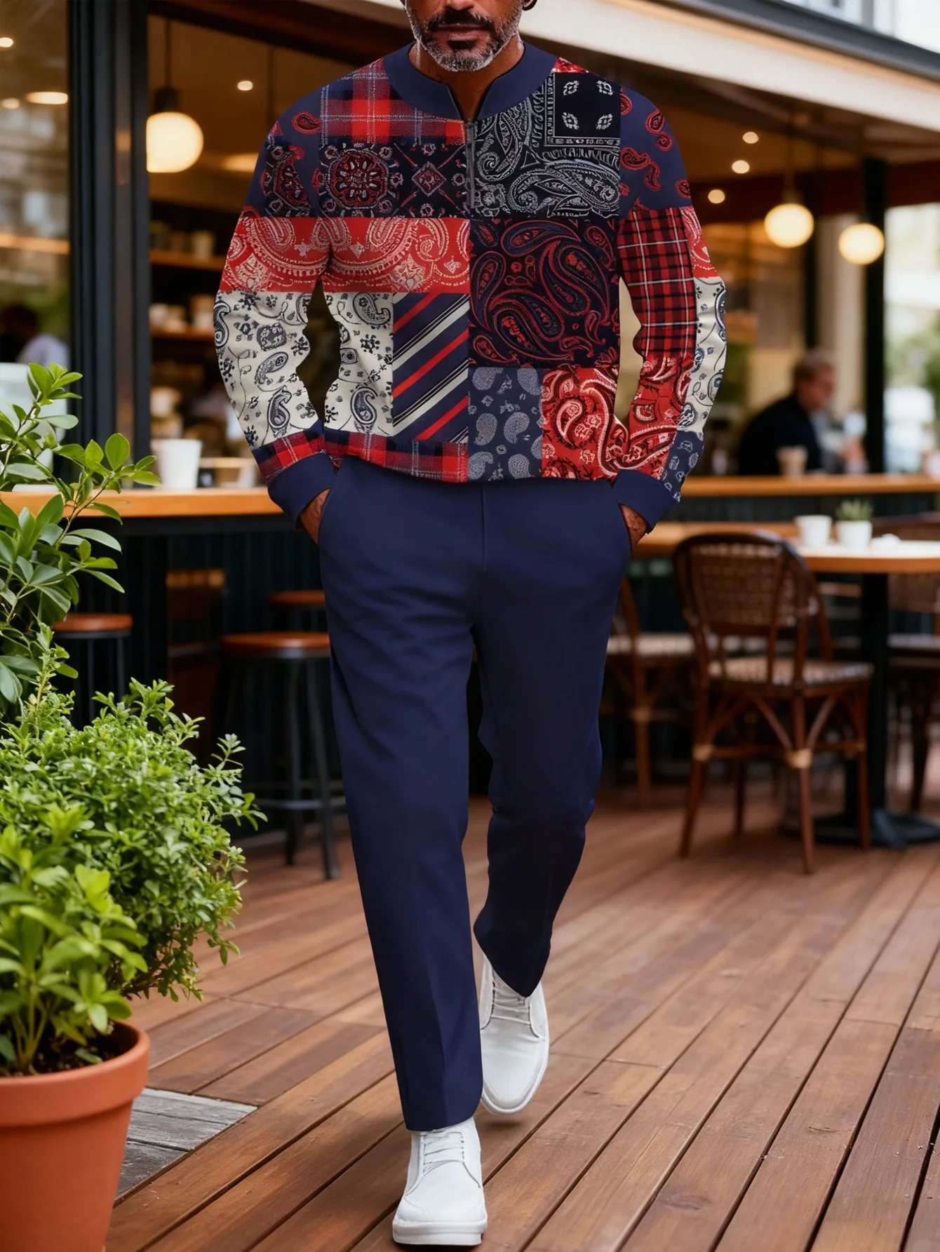 Комплект из 2 предметов, модный мужской спортивный топ с длинными рукавами и длинные брюки в европейском и американском стиле.