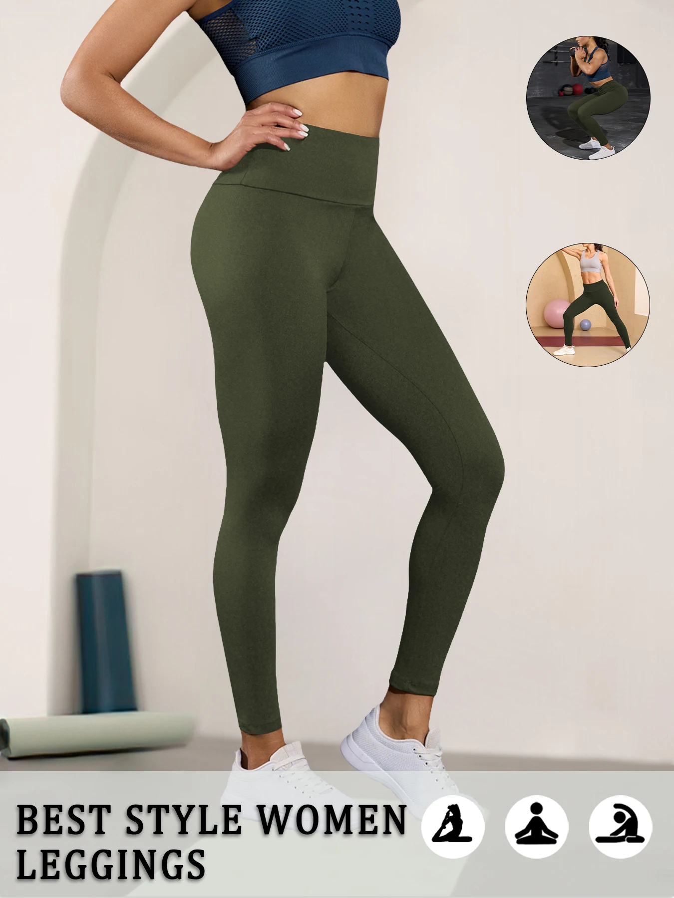 Women's Super Soft High Waisted Leggings, Perfect for Workout Yoga Running and Comfortable Casual
