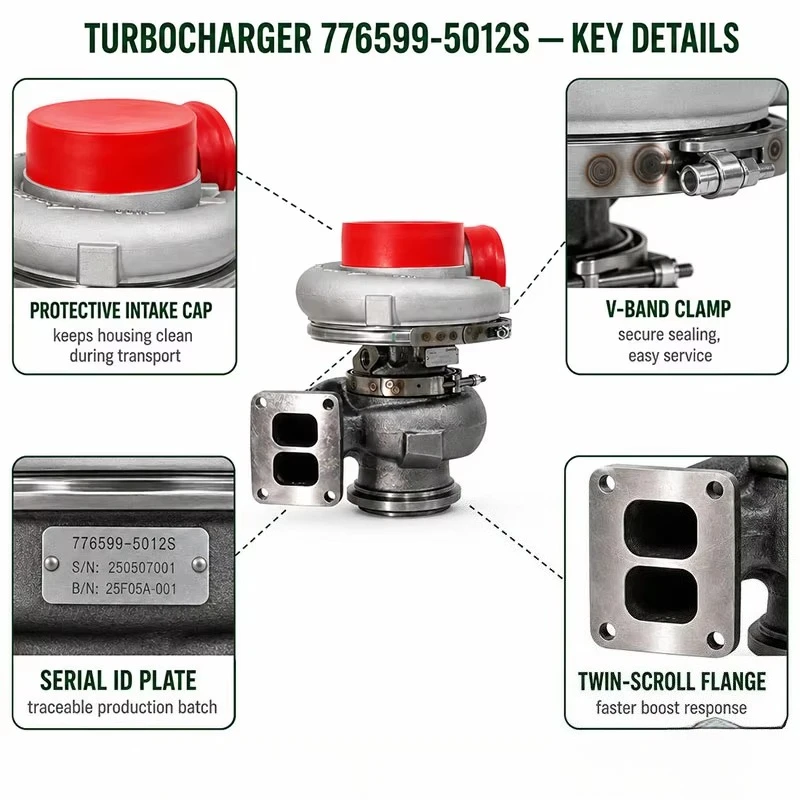 New for Turbocharger 776599-5012S GTB4294 for MTU Detroit  S1600 Genset Biogas Industrial Marine