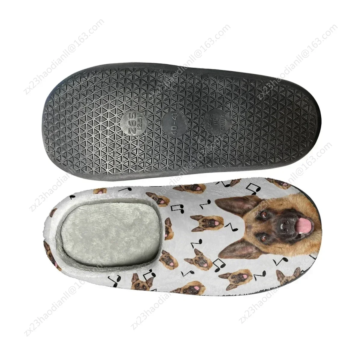 Music Dog Printed Women's Cotton Slippers Non-slip Warm Floor Shoes Dropshipping Comfortable Casual Lady Slipper Zapatos Planos