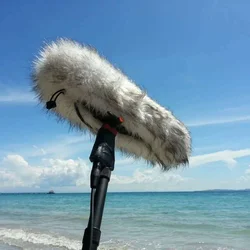 屋外の毛皮のようなウィンドスクリーンフロントガラスのカバー、sennheiser用のmuff、マイクblimpキット、mkh416、mkh 416、MKH416-P48U3