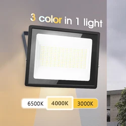 MARPOU 3 Color LED Floodlight For Outdoor Lighting IP65 Waterproof Neutral Light 100W 80W 50W Led Spotlights For Garden Lights
