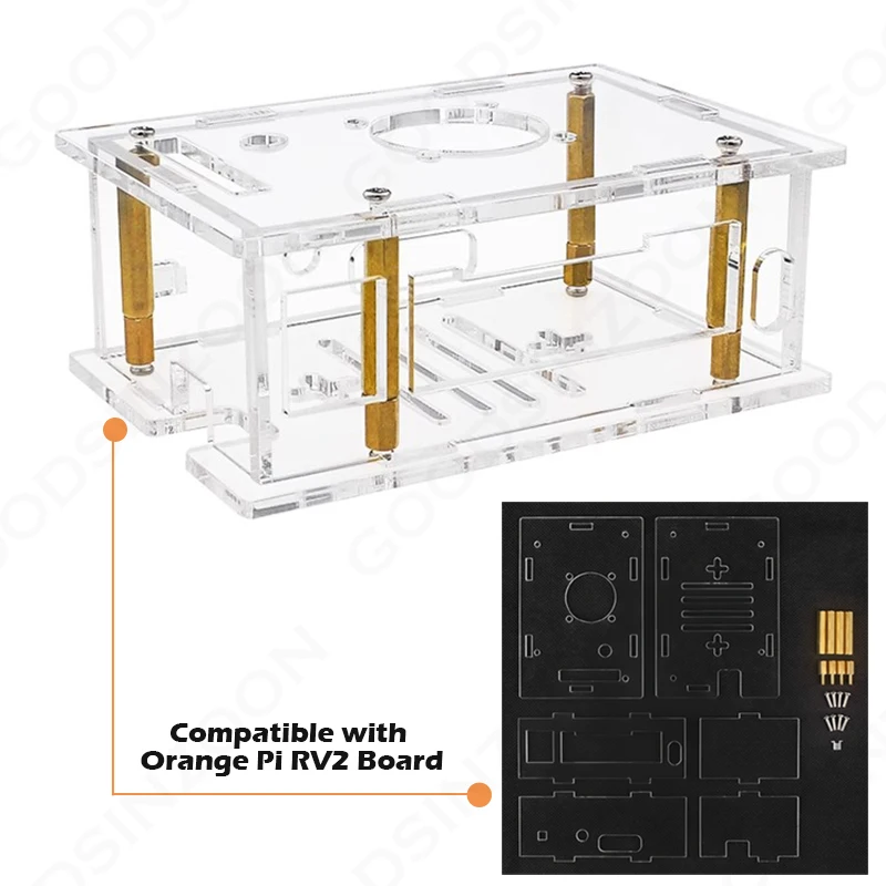 Корпус Orange Pi RV2 с вентилятором и комплектом радиатора 3 шт., вентилятор охлаждения 3 в 1, медный радиатор, комплект кулера для платы Orange Pi RV2