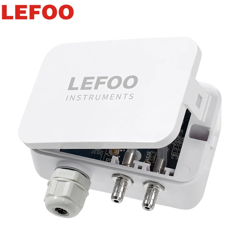 

LEFOO Air Differential Pressure Transmitter 0-5/10VDC Output For HVAC Ventilation Without Display