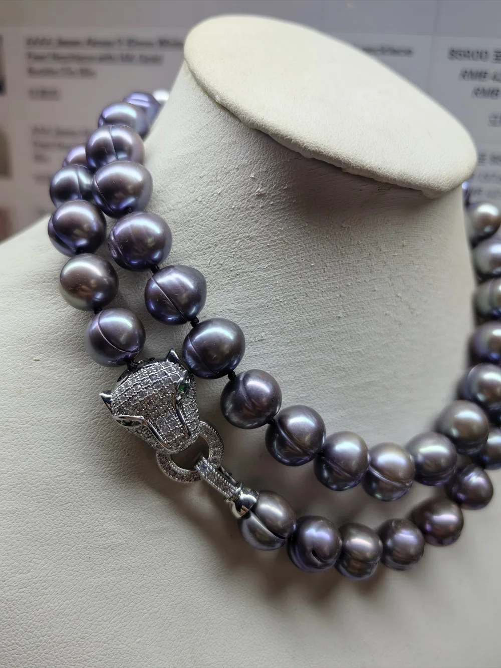 Extremely large, Precious Elegant AAA+ 11-12mm Natural Tahitian  black Pearl necklace 925s （Actual shooting）