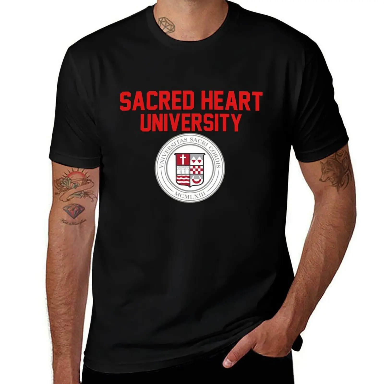 Sacred Heart University T-Shirt Casual Breathable Short Sleeve Top T-Shirt