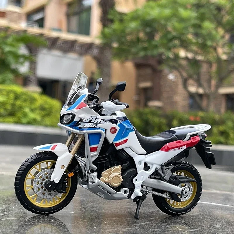 Bburago 1:18 HONDA Africa Twin Adventure Motorcycle Simulation Alloy Model Adult Collection Decoration Gifts Toys for Boys