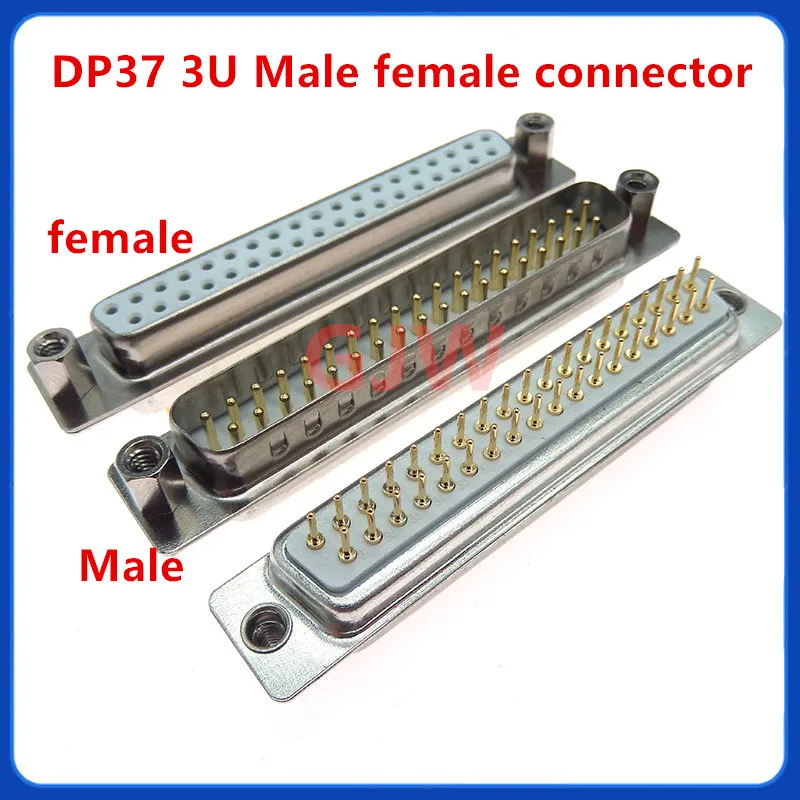 1PCS Gold plated 3U DP37 MALE FEMALE CONNECTOR Insert plate type D-Sub Mounting HDP37 DB37