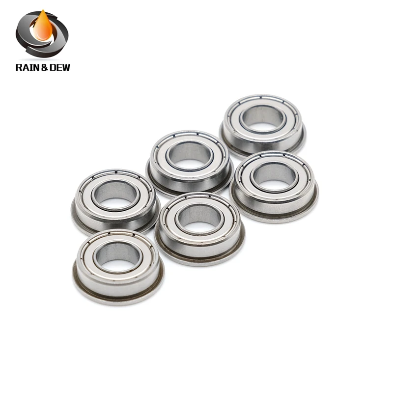 10 buah MF148ZZ Flange Bearing 8x14x4mm ABEC-7 miniatur f148 Z ZZ Ball Bearings