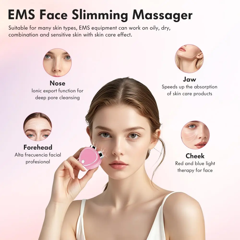 Nouveau masseur électrique pour le visage, rouleau de levage, microcourant, Vibration sonique, Lifting du visage, Massage, appareils de beauté portables