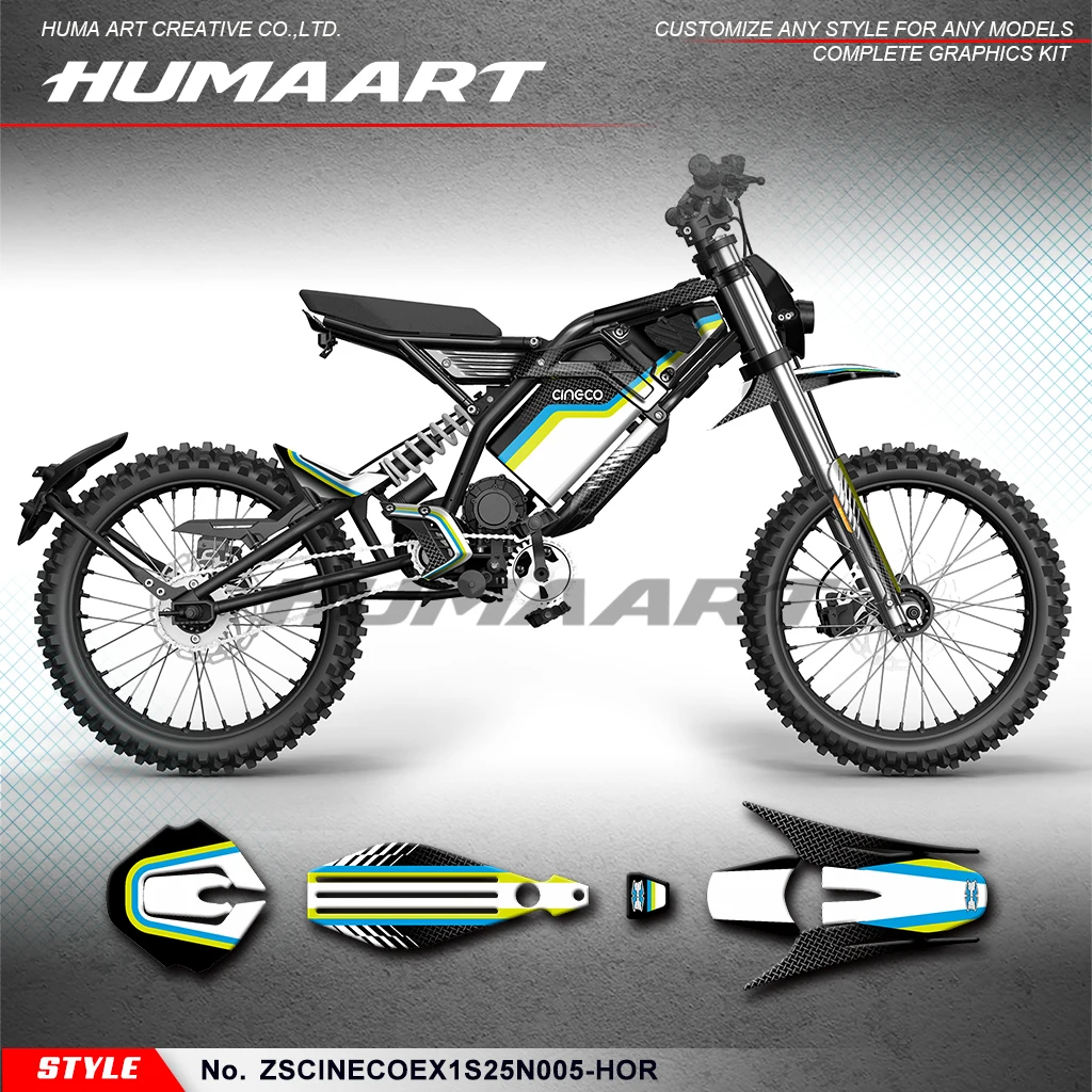 

HUMAART Motorcycle Graphics Stickers Complete for CINECO EX1-S EX1-RPO Vinyl Graphics, Decoration, ZSCINECOEX1S25N005-HOR