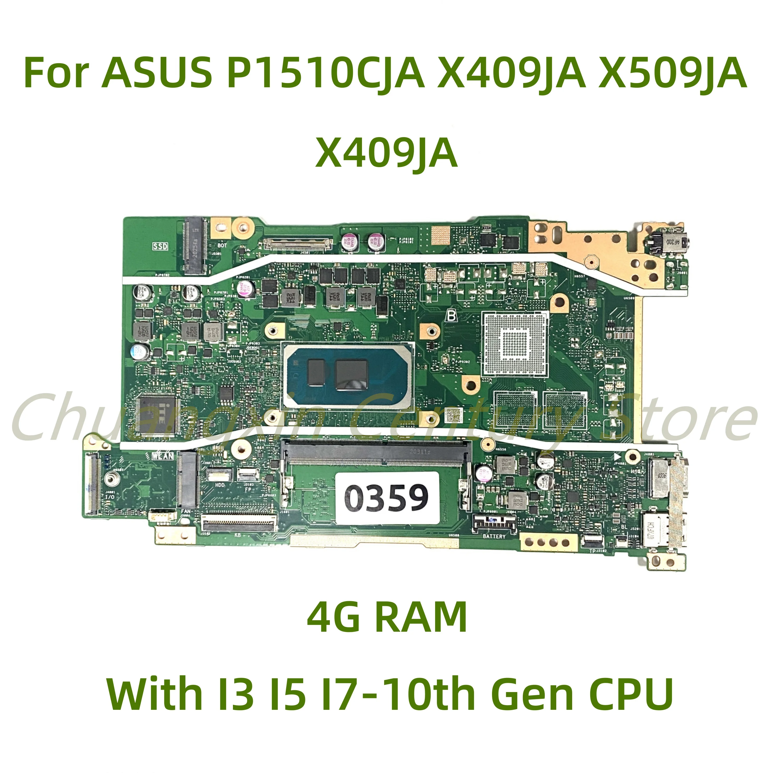 X409JA motherboard for Asus X409JA X509JA X409JP Laptop with CPU: I3 I5 I7-10TH UMA RAM: 4GB 100% test ok shipment