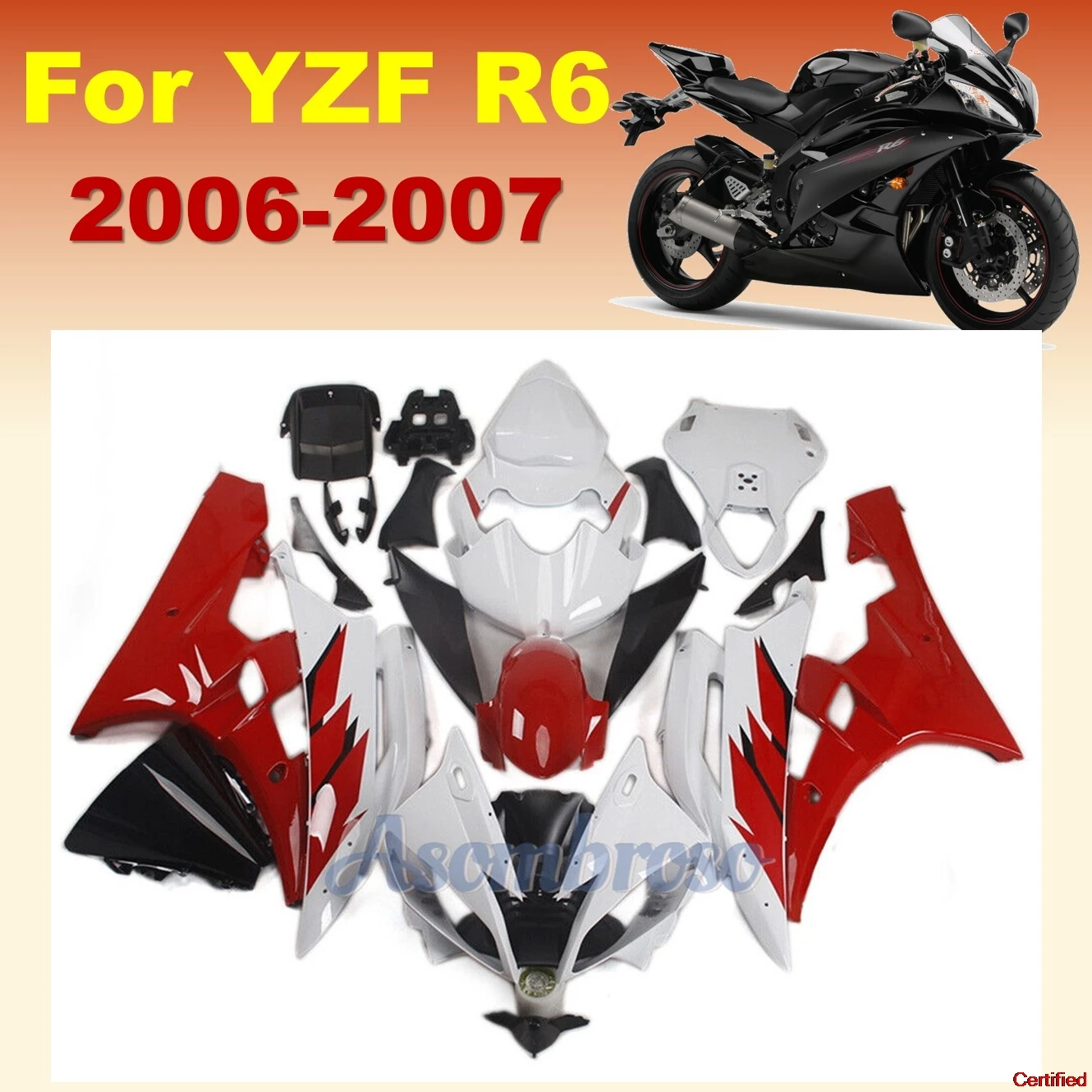 YZF R6 2006 2007  YZFR6 06 07 YZF-R6 for YAMAHA Motorcycle Rebuild Bodywrok Protection Fairing kits