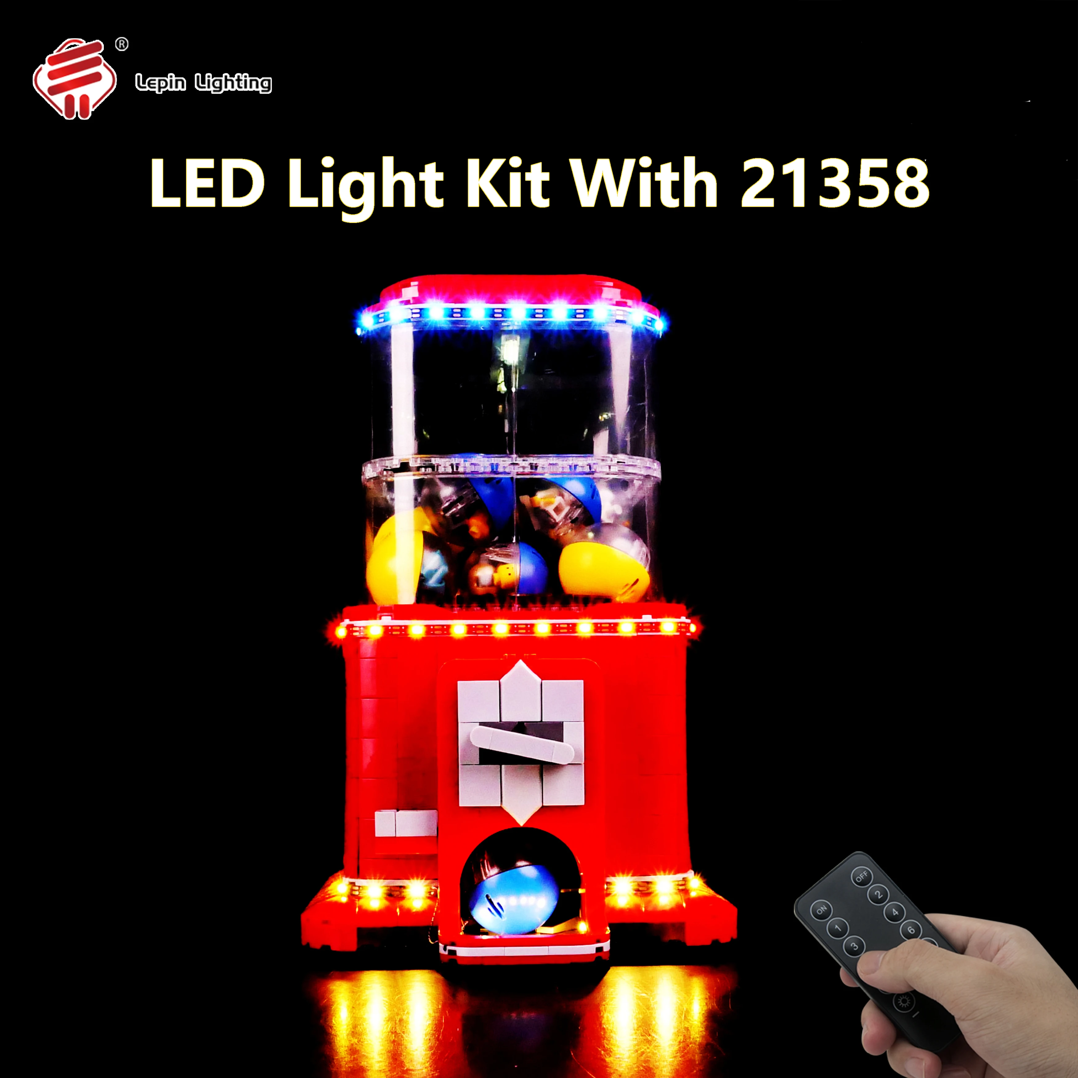 

LED Light Set for 21358 Retro Toy Vending Machine Building Blocks Model Creative Decorative Lighting Display Gift (Light Only)