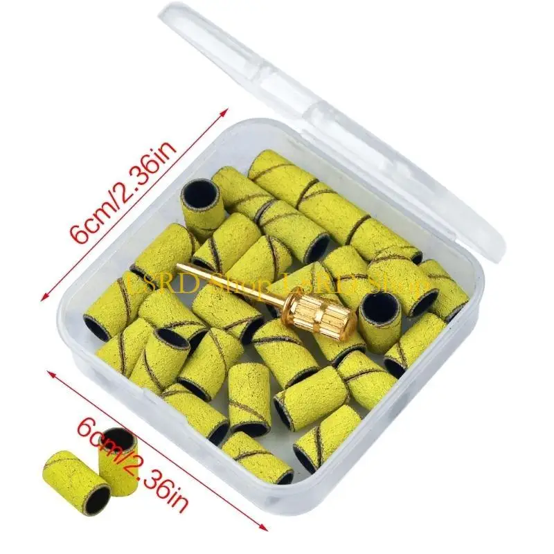 L8RD 30Pieces Electric Machine Drill Bits Sanding Bands Set for Nail Drill File Acrylic Nails Gel Removing Pedicur
