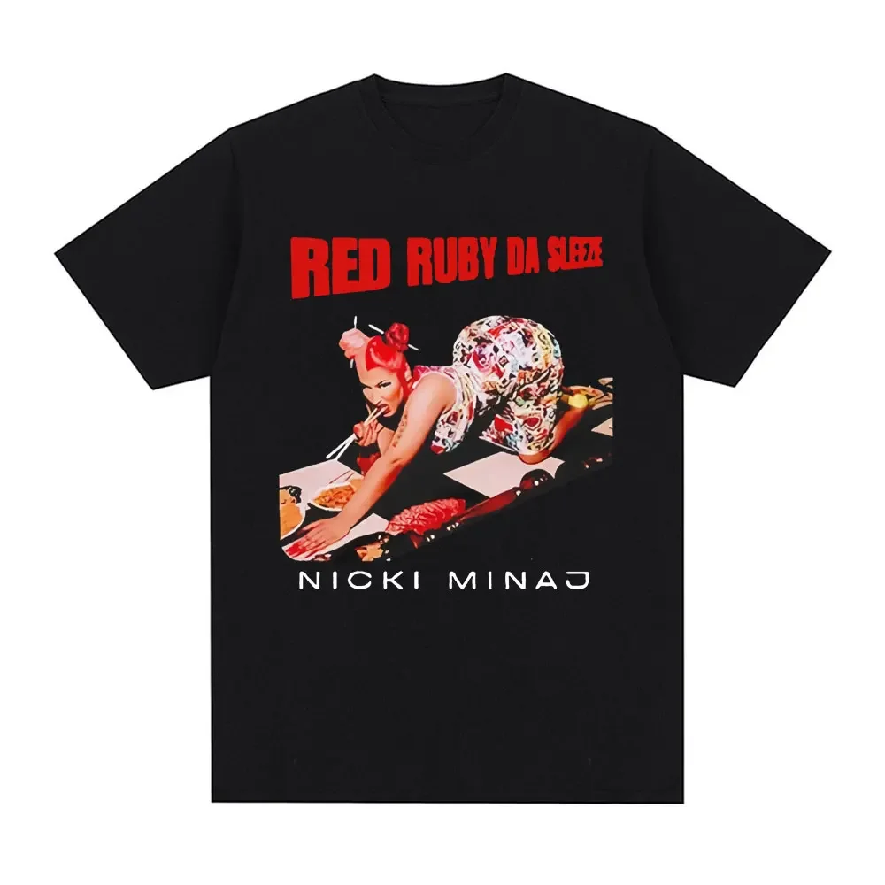 Nicki Minaj New Music Album Red Buby Da Sleeze T Shirt Men Women Vintage Hip Hop Casual T-Shirt Summer Cotton Oversized T-shirts