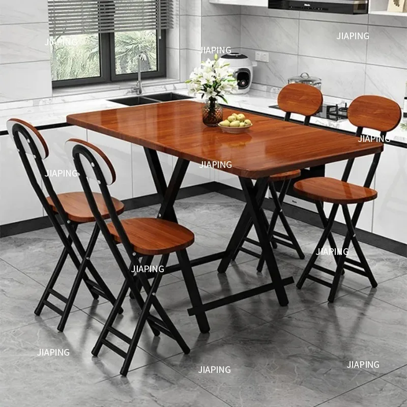 مناسبة لمجموعة طاولات الطعام الخارجية المستطيلة الرخيصة القابلة للطي #1