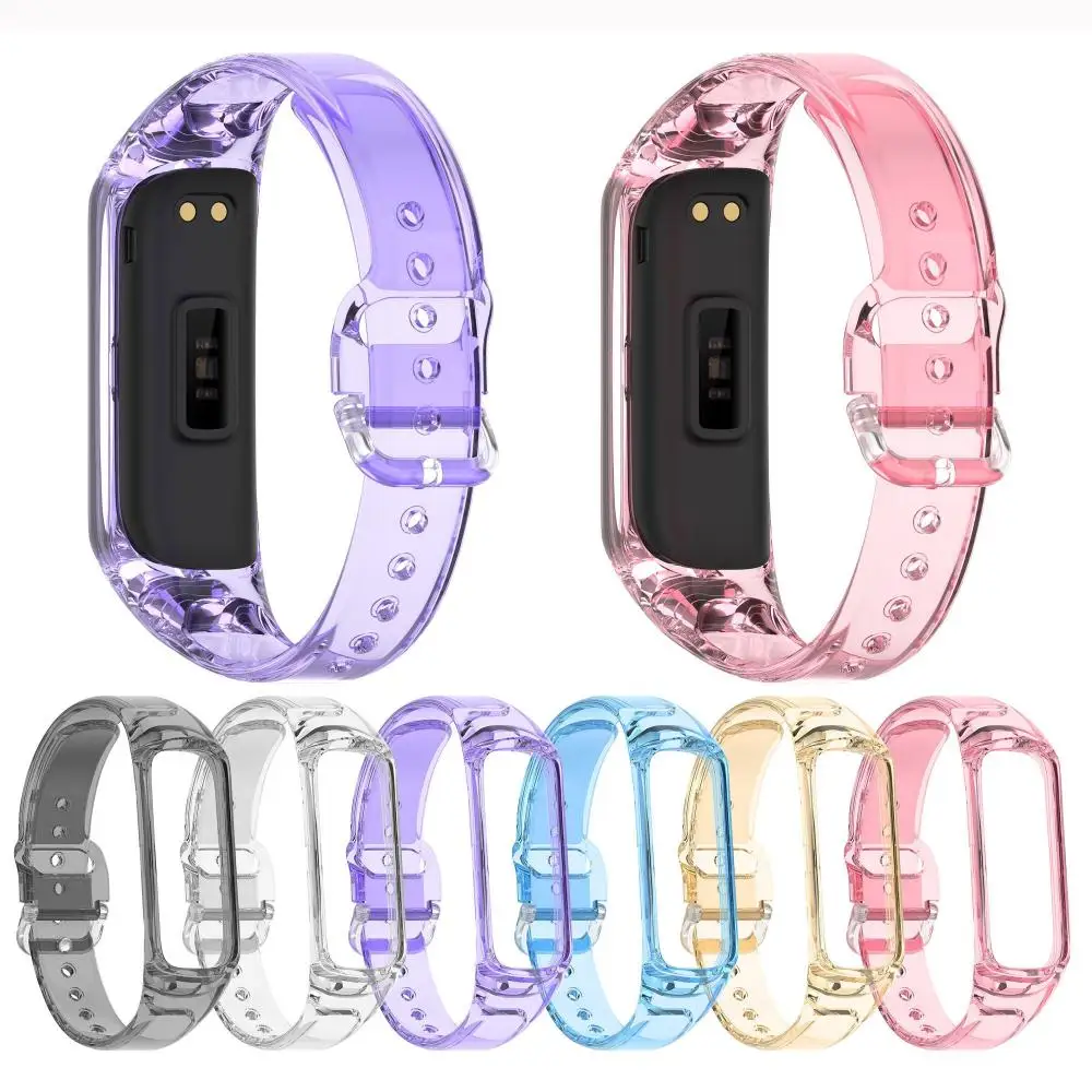 سوار معصم قابل للتنفس، سوار ساعة ناعم يتغير لونه في حزام الضوء بديل لهاتف Galaxy Fit 2 SM-R220