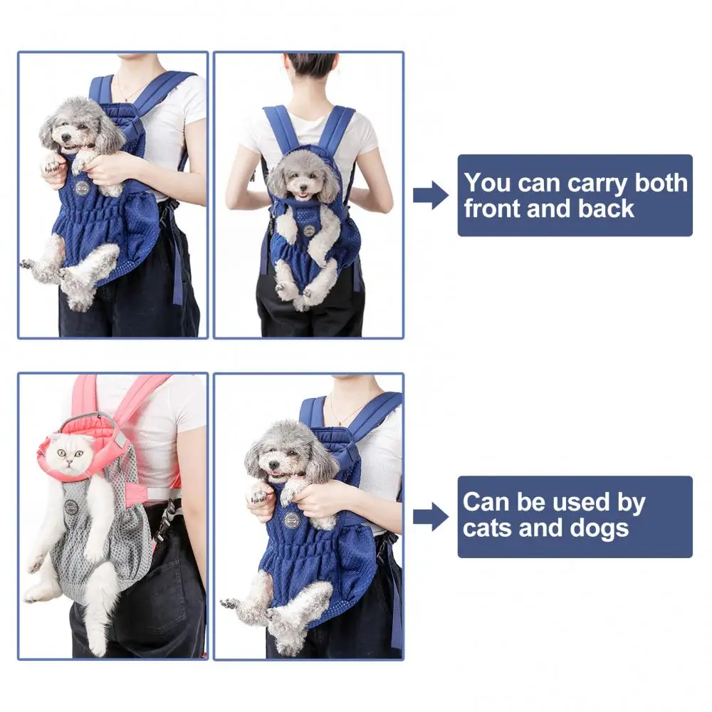 Hands-Free Cat Travel Bag Legs Out Front Pet Carrier Backpack For Small Medium Large Dogs Walking Hiking Bike Motorcycle