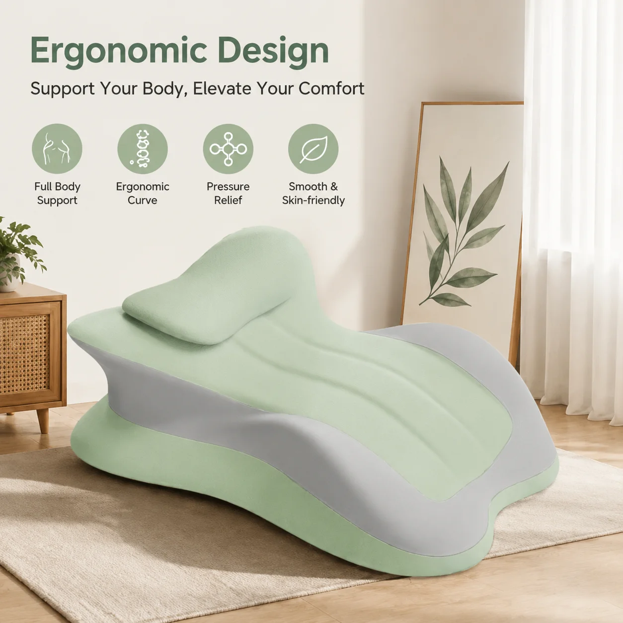 Ergonomic Desk Pillow, Spine-protecting Pressure-relief Breathable Nap Cushion, Stress Relief Comfortable Sleeping Pillow