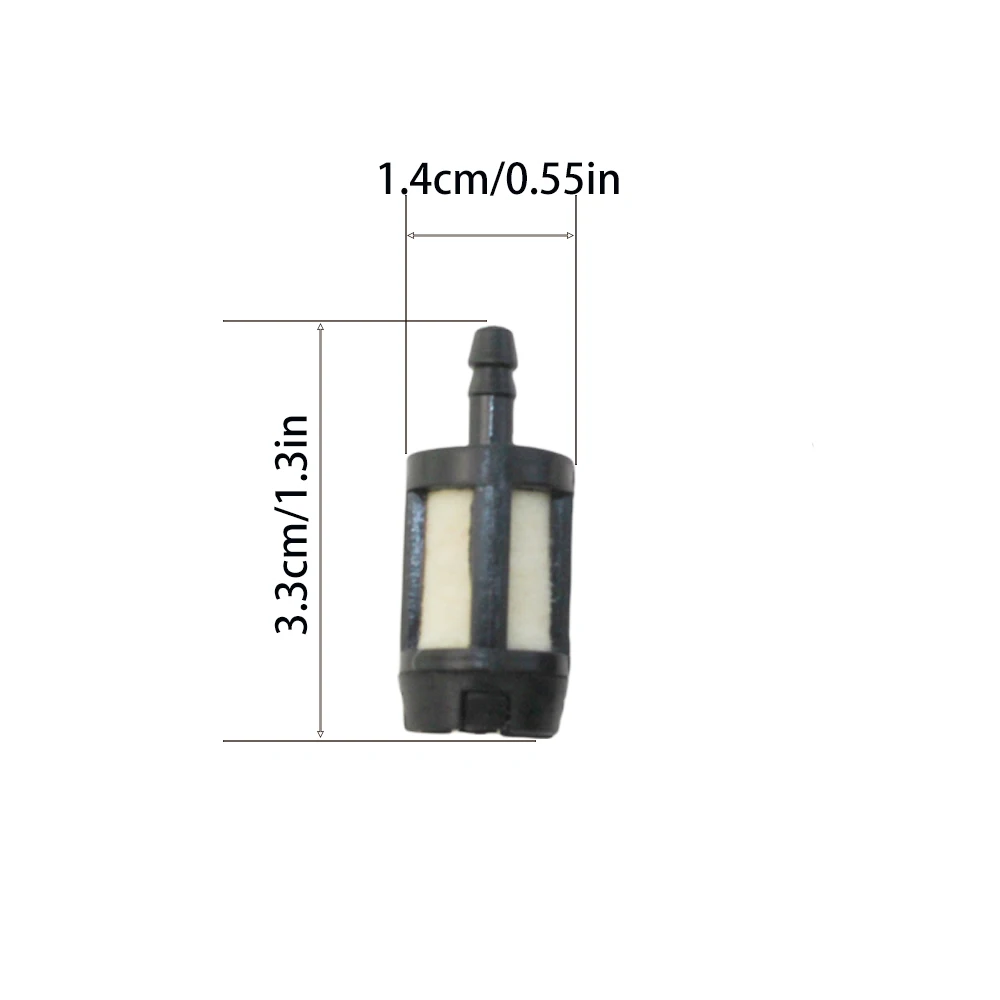 4Pcs Universal Fuel Filter High Efficiency Inline Gas Filter for 2-Cycle Engines, Compatible with Chainsaw, Lawn Mower
