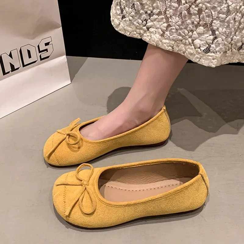 

Fashion Soft Ballet Flats Women's Spring Summer New Knot Slip-On Casual Shoes Comfortable Low Heels Footwear Zapatos De Mujer