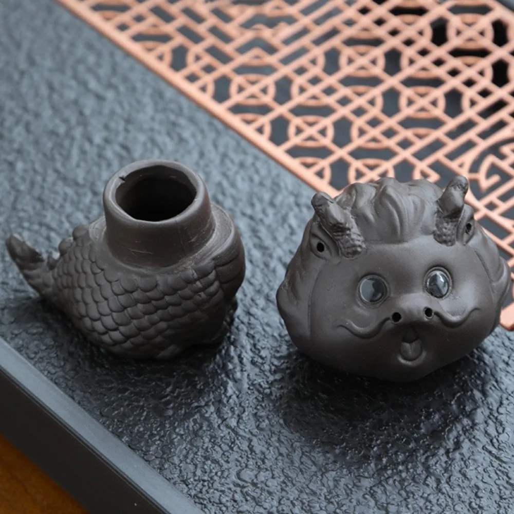 

Dragon Purple Clay Tea Pet Figurines Handmade God Beast Table Decoration Cute Mascot Tea Ceremony Desktops Animal Ornament