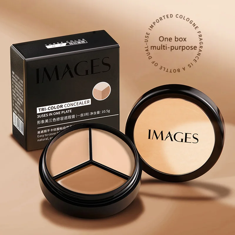 3 Colors Concealer Shadow Cosmetics Cover Spots Dark Circles Lacrimal Sulcus Long Lasting Makeup