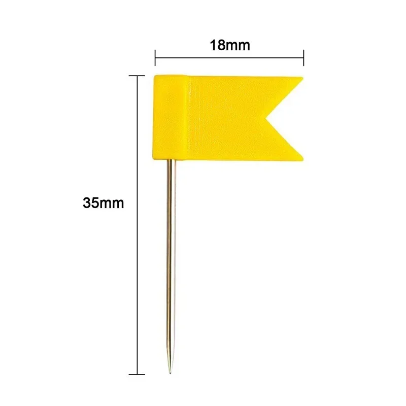 깃발 모양 긴 핀 엄지 압정 컬러 코르크 보드 지도 표시 푸시 핀, 홈 오피스 벽 엄지 압정 장식 도구, 50 개/로트