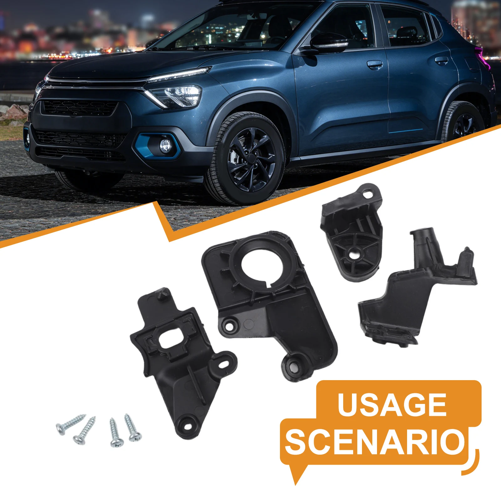 1set Car Headlight Holder Mount Repair Bracket Set 6212F0 6212F1 For C5 For MK2 For MK3 For RD For TD For RW For X7 2008-2017   - view 3