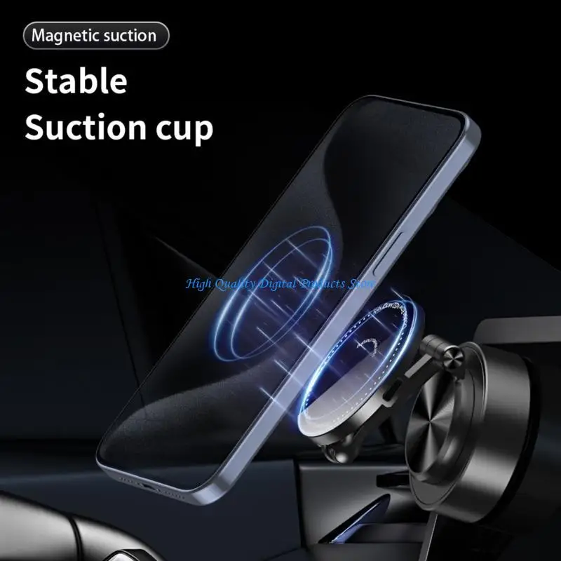 

U2JE Car Phone Stand Bracket Rack With Powerful Magnets & Vacuum Suction Capability for Easy Storage Safe Driving Experience