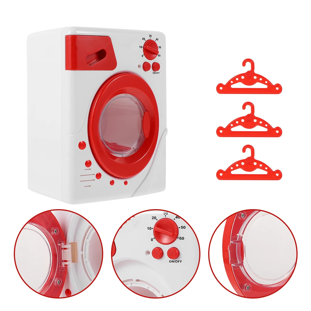 Play House Washing Machine Kids Childrens for Pretend Children's Simulation Electric Toys Kitchen Appliances