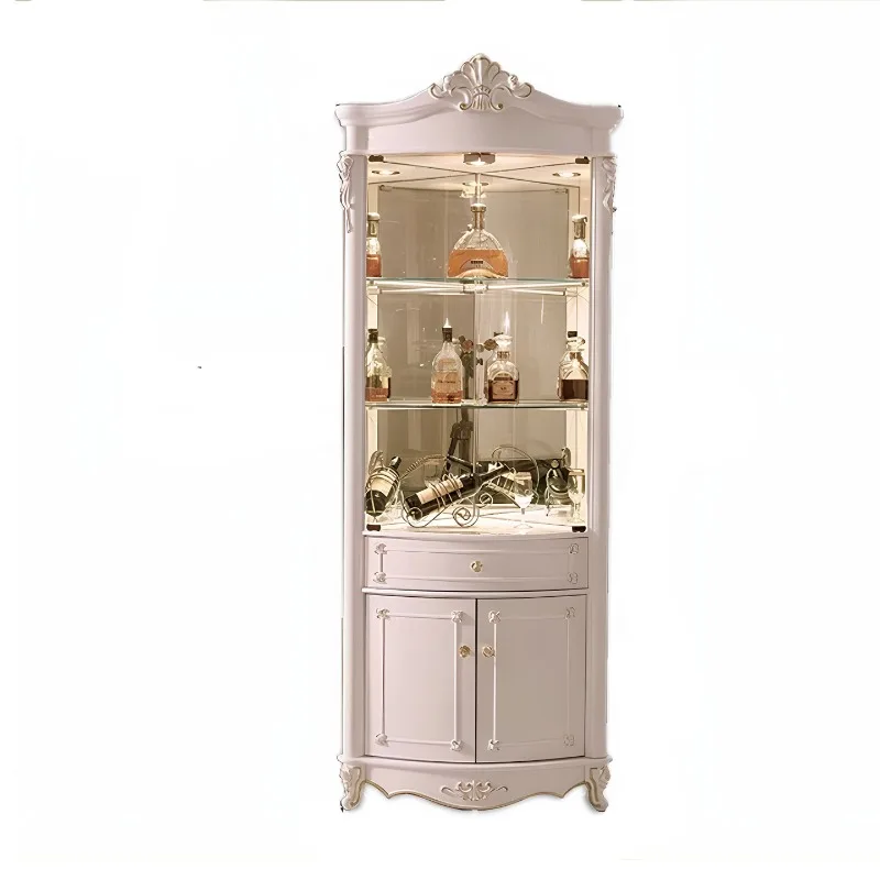European wine cabinet corner triangular corner locker living room corner cabinet multi-function