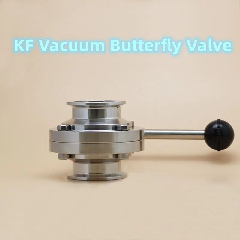 Vacuum Butterfly Valve 1pc KF16 KF25 KF40 KF50 Quick Install Vacuum Clamp Butterfly Valve Manually Safety Gas Valve Fittings