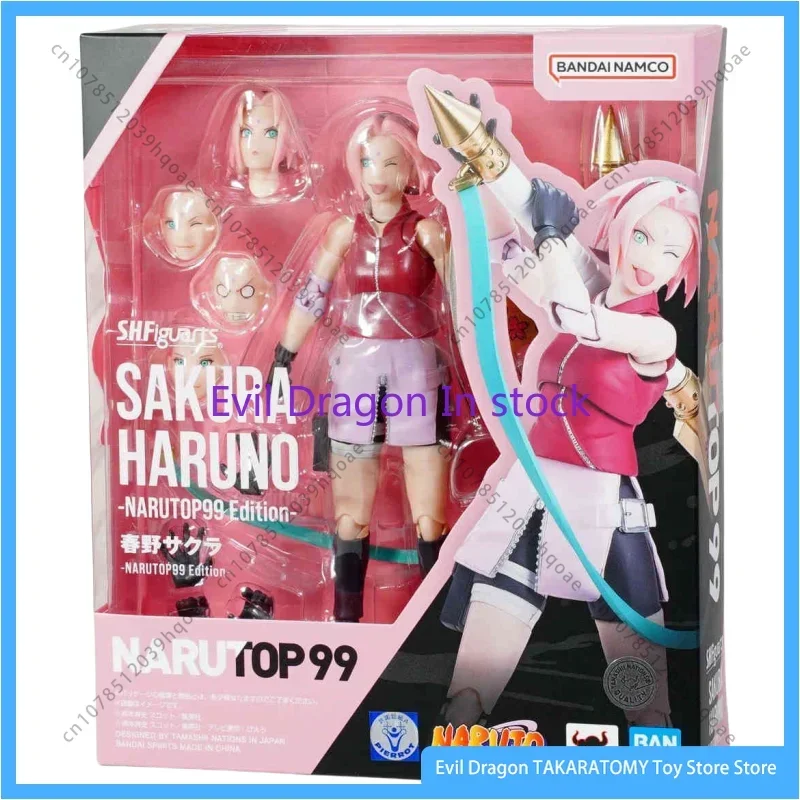 

Bandai S.H.Figuarts Shf Uzumaki Haruno Sakura Narutop99 Edition Аниме Фигурка Готовая модель Подарочный комплект для детей Игрушки