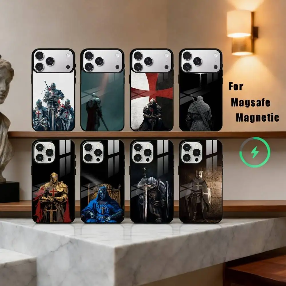 

C-Crusaders-S T-Templar-R K-Knight Phone Case For iPhone17,16,15,14,13,12,11 Plus,Pro Max Magnetic For Magsafe Wireless Charging