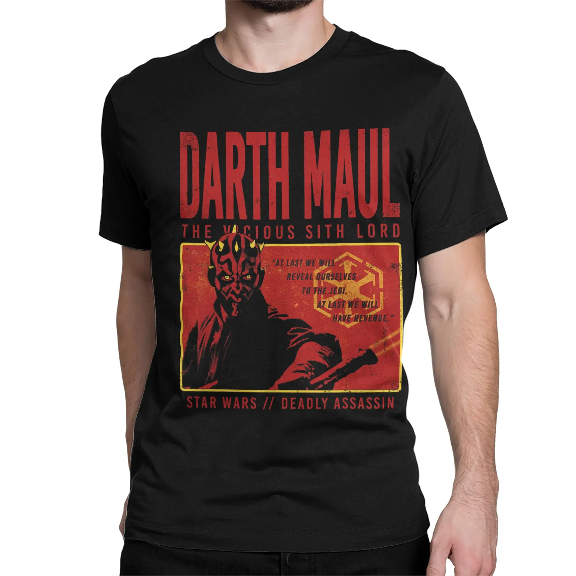 Halloween Darth Maul The Vicious Sith Lord  Men Women T Shirts Funny Tee Shirt Round Neck T-Shirt 100% Cotton Gift Idea Clothing