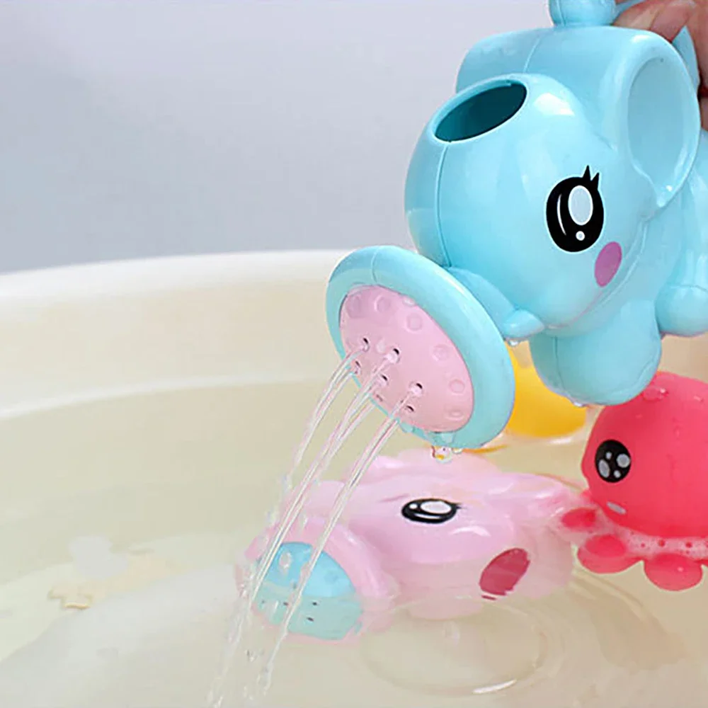 

Kids Water Spray Shower Bath Toy Cartoon Elephant Kettle Tool Baby Bathroom Swimming Sprinkler Toys For Children Summer Gift