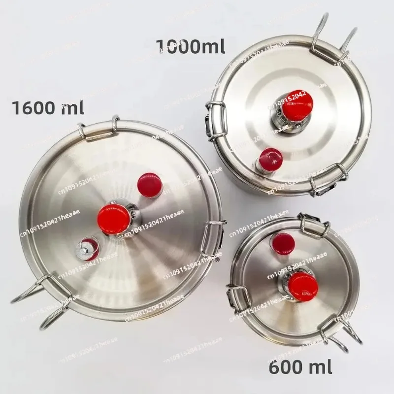 Suitable for Ultra-light Mini Pressure Cooker 304 Stainless Steel with Folding Handle Outdoor Camping