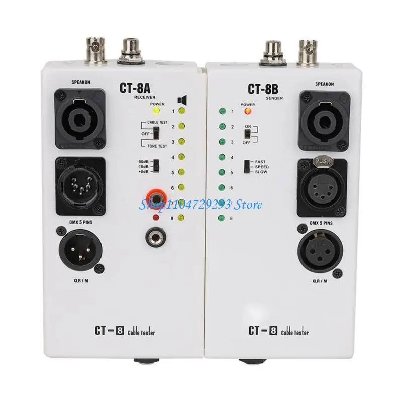 Y2GD CT8,Audiotory Cable Tester Connectors Essential Tool for Audiotory Equipment Networking Intelligent Cable Tester