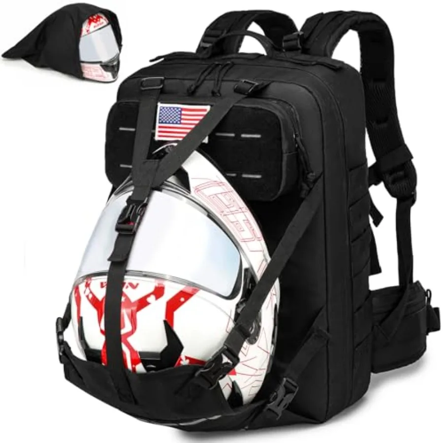 

Tactical Motorcycle Helmet Bags, Tactical Backpack Large Capacity Helmet for Men, Motorcycle Accessories Helmet Storage Cycling