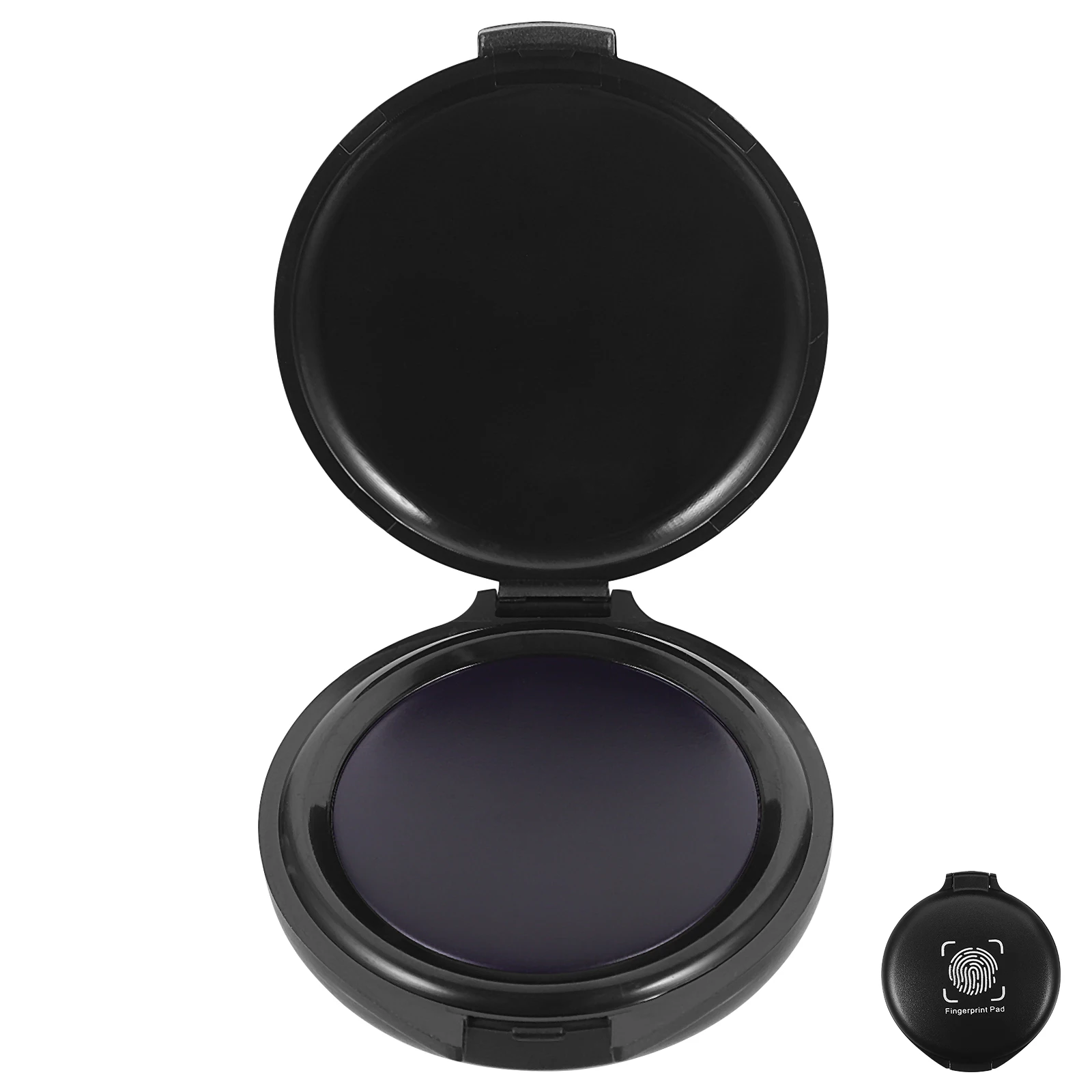

Portable Fingerprint Ink Pad Daily File Sign Handheld Black Mini Ink Pads Round Stamping Document Accessory Office Tool