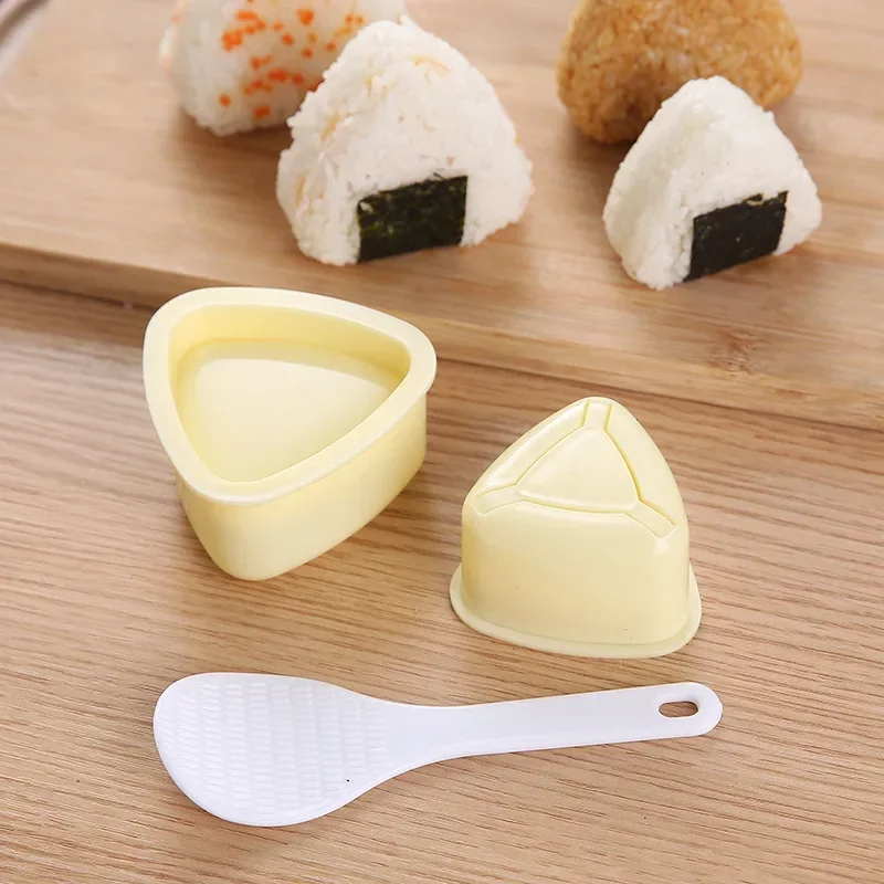 Food in Triangles Sushi Sushi Maker Japanese Family Onigiri Mold for Rice Lunch Accessories New Kitchen Tools Gadgets Dining Bar